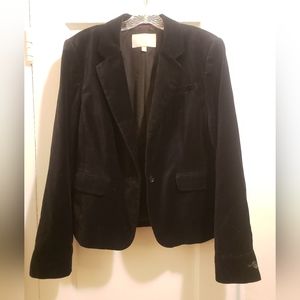 Black velvet blazer